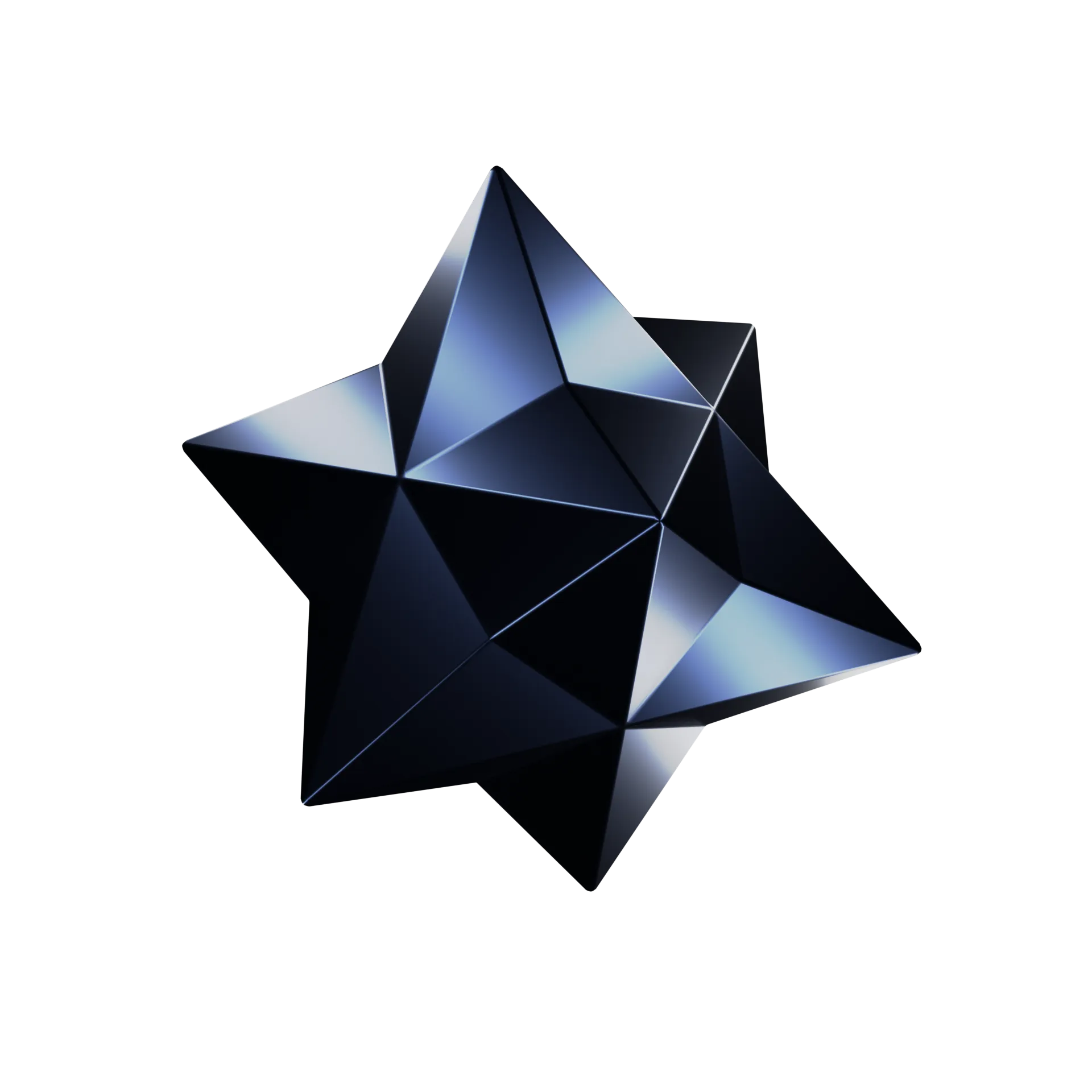 Abstraktes Bild eines blau grauen Würfels